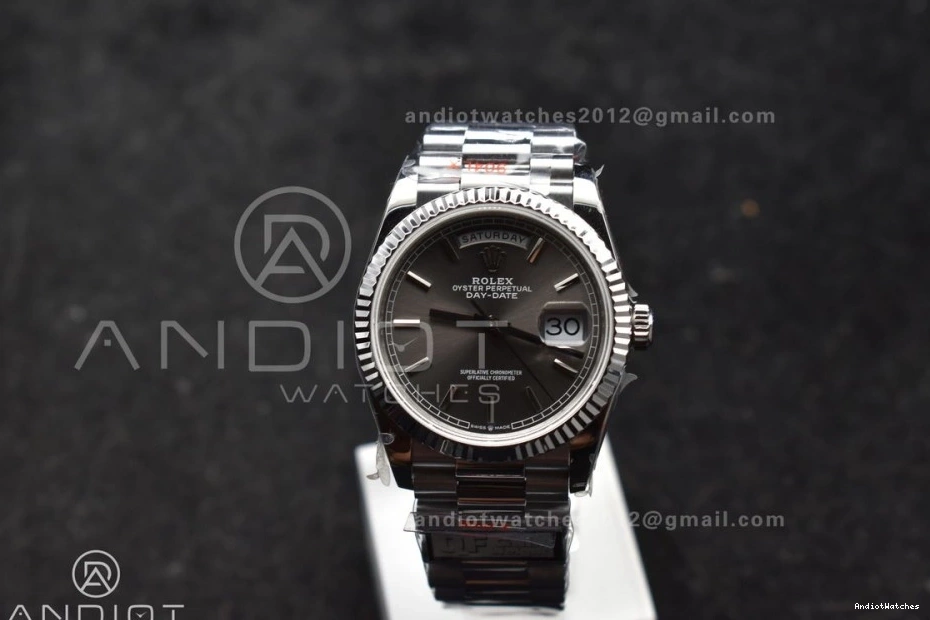 683 Grey DailyWear on Edition Best QF Bracelet Weight) Dial V5 SS vr3255 Steel President DayDate (Gain 36 904L 0425